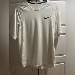 Mens White Nike Pro Dri-fit tee- size L